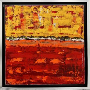 Abstract 16 Original Oil Painting With Frame 12 x 12 by Susana Walker