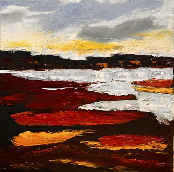Abstract 25 Original Oil Painting Without Frame 14 x 14
