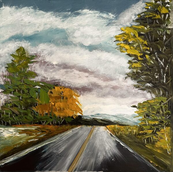Landscape 19 Original Oil Painting Without Frame 14 x 14